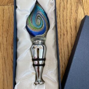 House of Marbles Blown Glass Wine Bottle Topper